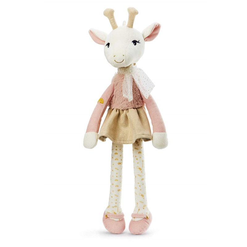  les kalines zarafa girafe peluche rose - 46 cm 